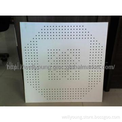 perforated acoustic ceiling tiles, suspended ceilings, white painting